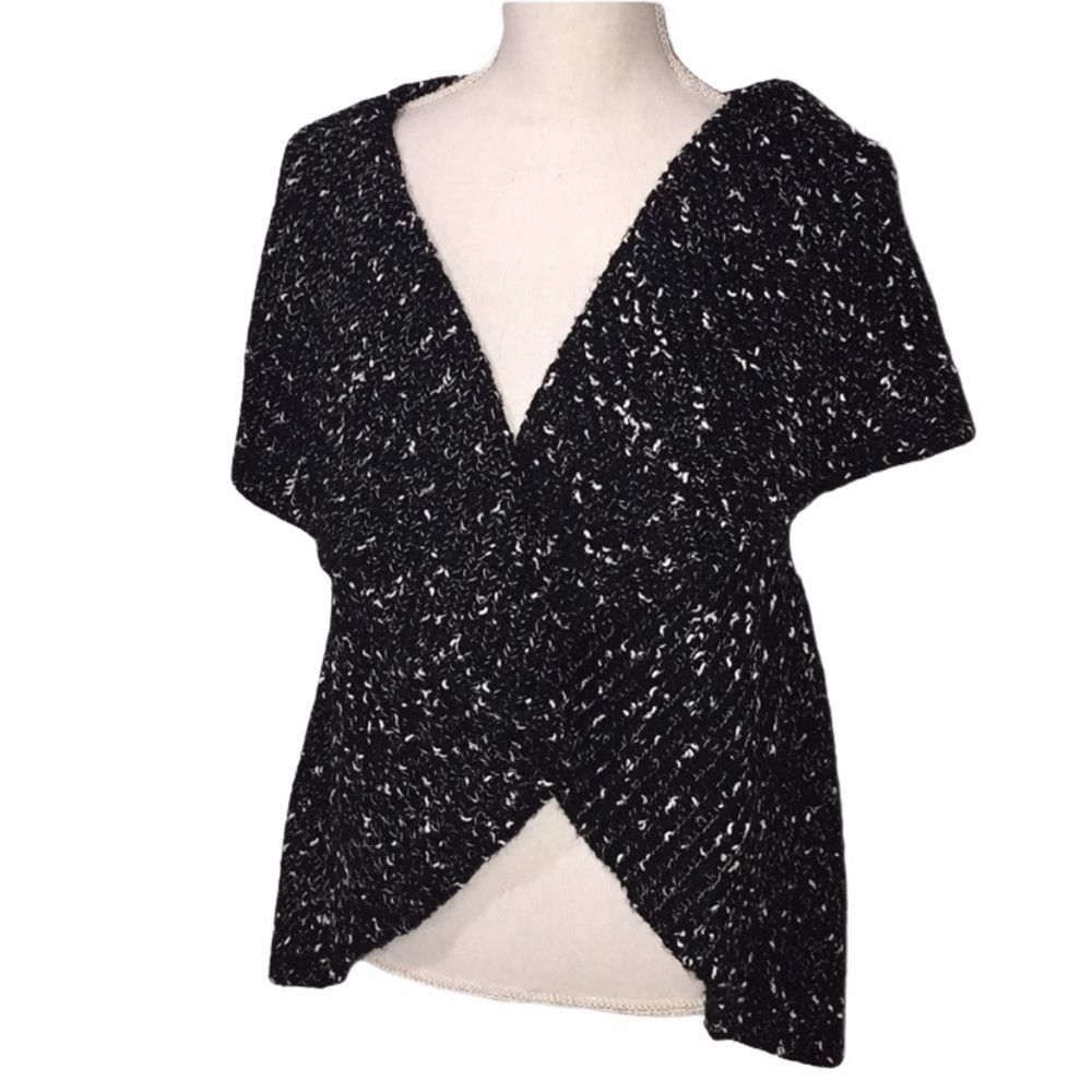 Mystree Black w/White Specks Shrug Sweater